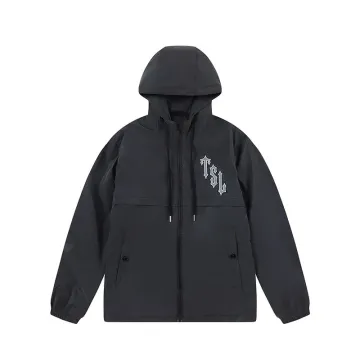 All Black Hooded Zip-Up Jacket