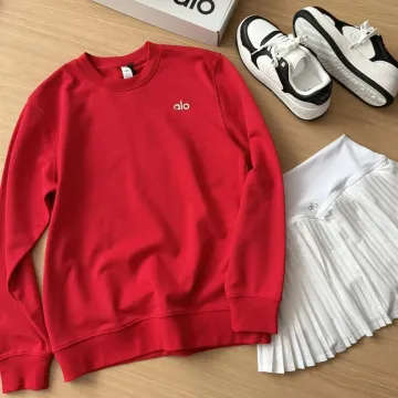 Alo Red Crewneck Sweatshirt