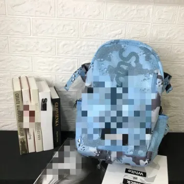 Blue Camouflage Mesh Backpack