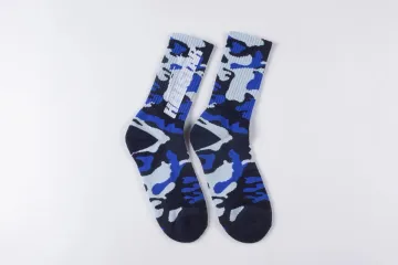 Camouflage Blue Crew Socks