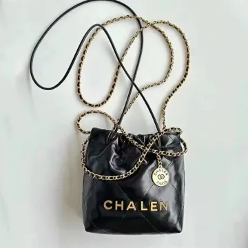 Chanel Black Gold Mini Pouch Bag