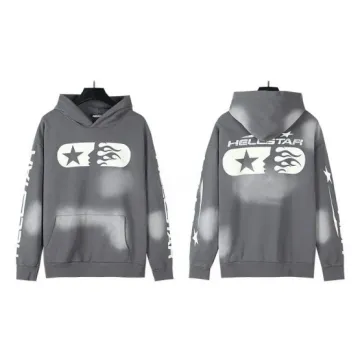 Hellstar Grey Distressed BB010 Hoodie
