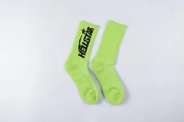 Hellstar Neon Green Crew Socks