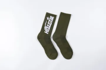 Hellstar Olive Green Crew Socks