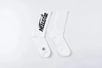 Hellstar Studios White/Black Crew Socks