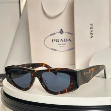 Prada Sunglasses Tortoiseshell Blue Lens Eyewear