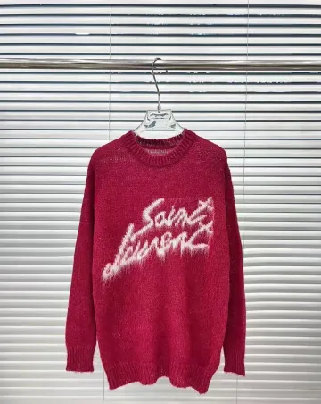 Saint Laurent Saint Laurent Red/White Knit Sweater