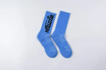 Sky Blue Hollstar Logo Crew Socks