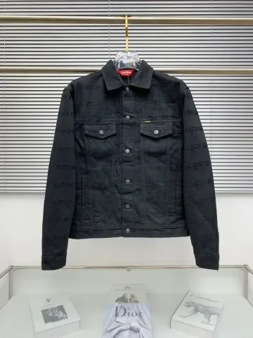 Supreme All-Over Print Grey Denim Jacket