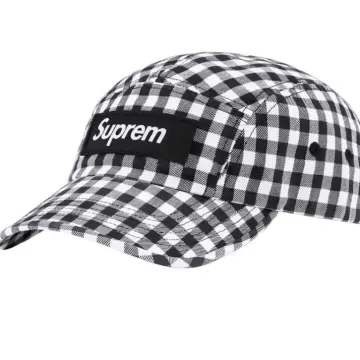 Supreme Box Logo Black/White Gingham Cap