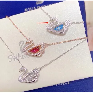 Swarovski Swan Blue Crystal Necklace