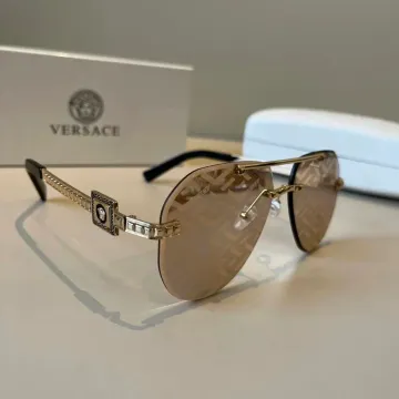 Versace Medusa Gold/Brown Sunglasses
